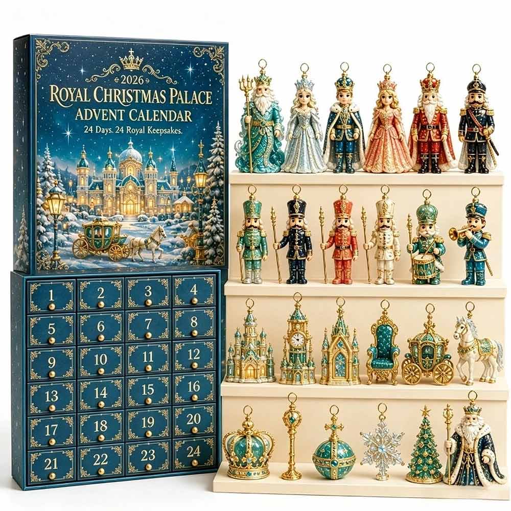 24-Day Nutcracker Advent Calendar –2D Christmas Countdown Resin Ornament Set