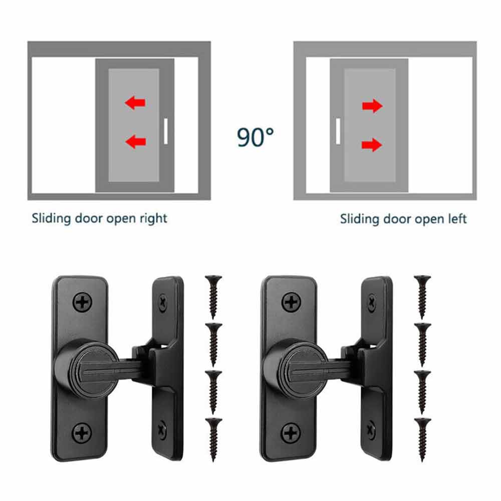 Barn Door Lock Heavy Duty Sliding Barn Door Latch Lock 90 Degree Gate Latch