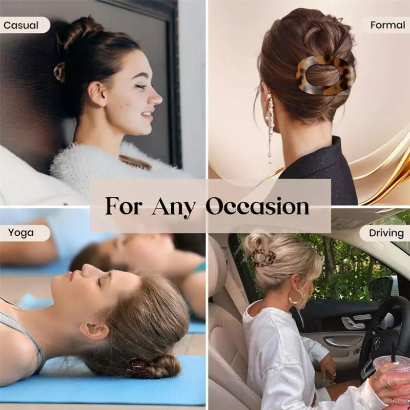 Set Flat Oval Hair Claw for thick Hair Clip For Women Girls Accessories