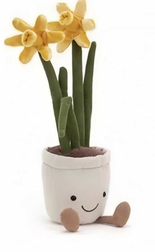 Amuseables Tulip Pot Soft Toy – Cute Flowerpot Plush with Textured Tulip & Felt Pot, Desk Decor Gift