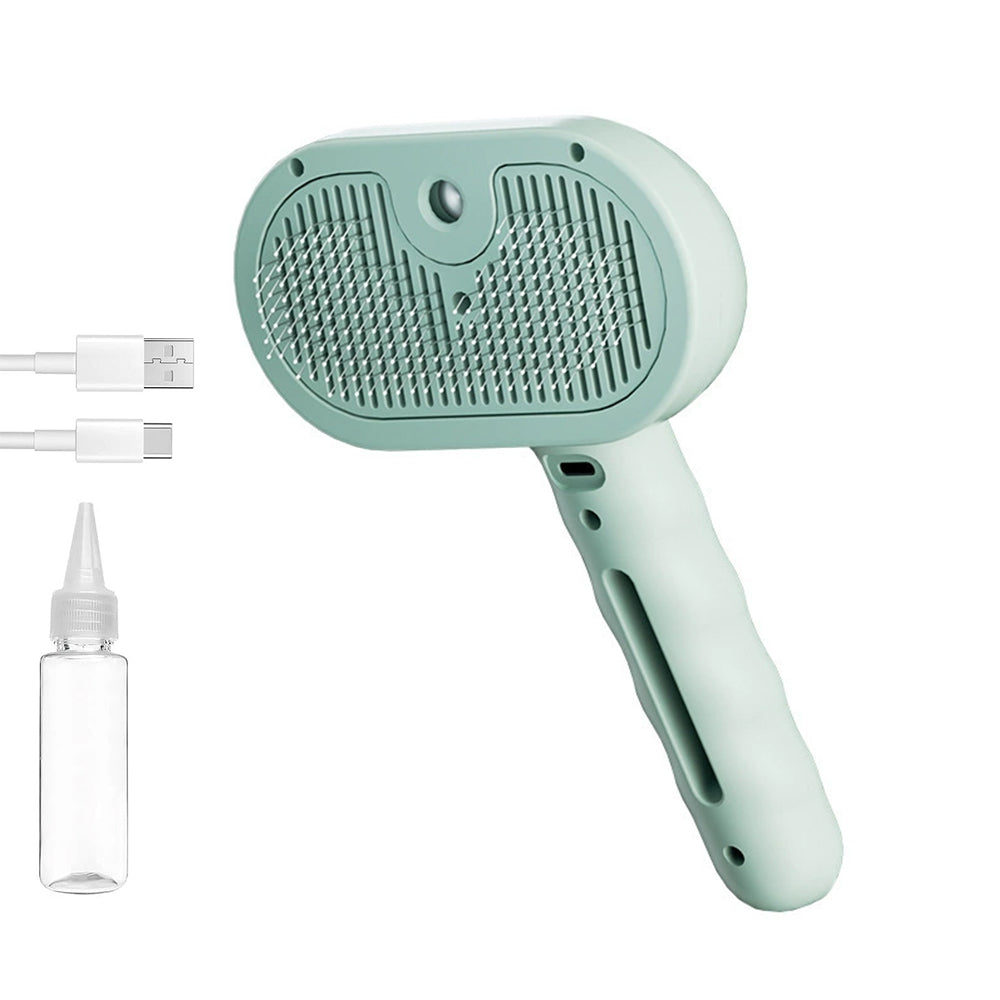 Cat Steam Brush – 3-in-1 Self-Cleaning Pet Grooming Brush for Shedding