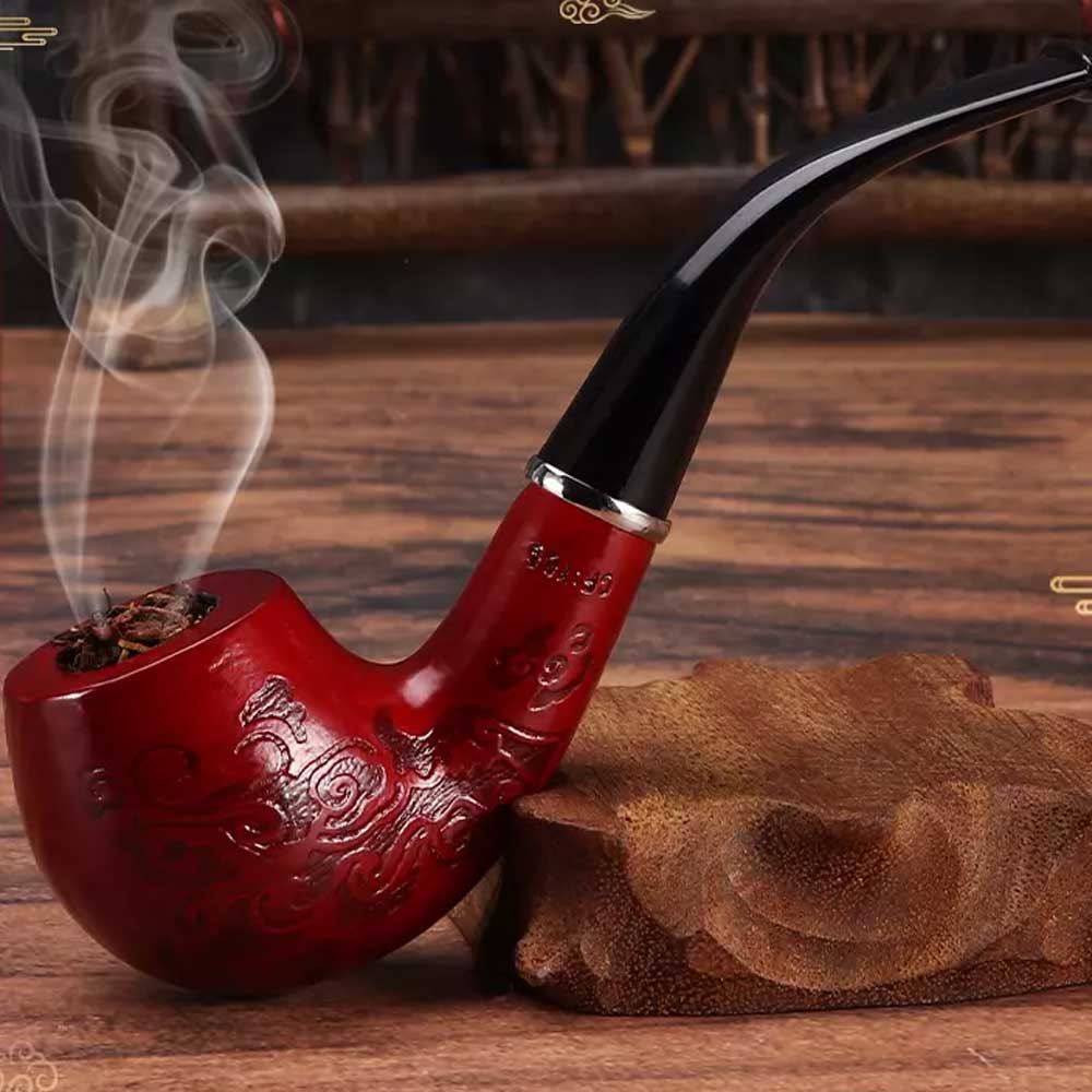 Vintage Wooden Pipes Smoking Pipe Durable Tobacco Cigar Cigarette Unique Gift