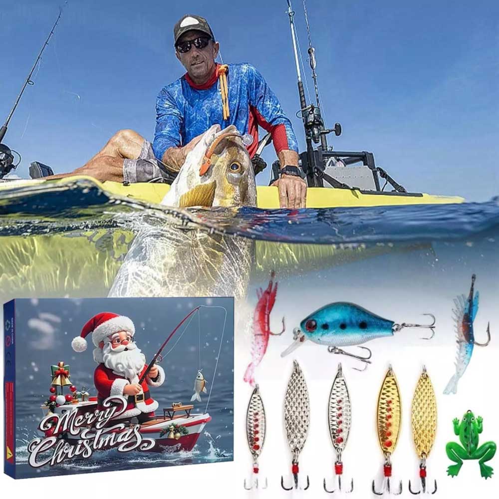 2025 Christmas Fishing Tackle Advent Calendar 24Days Surprise Countdown Calendar Fishing Surprises!