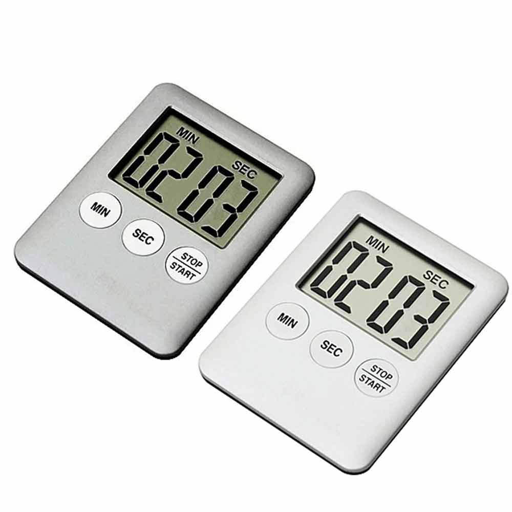Large LCD Kitchen Cooking Digital Timer – Count Down/Up Clock with Loud Alarm & Magnetic Backing