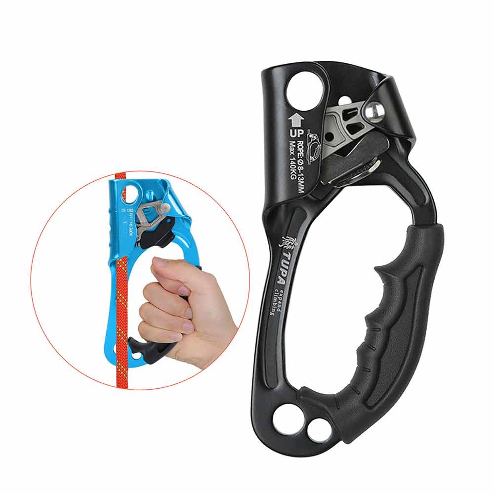 Right Hand Ascender Rock Tree Climbing Gear Professional Roping Device for 8~13m