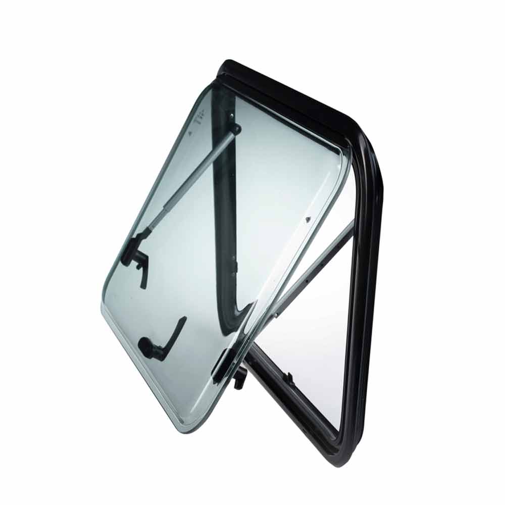 RV Caravan Push Out Window Locking Handle – 350×600mm with Strut Attachment