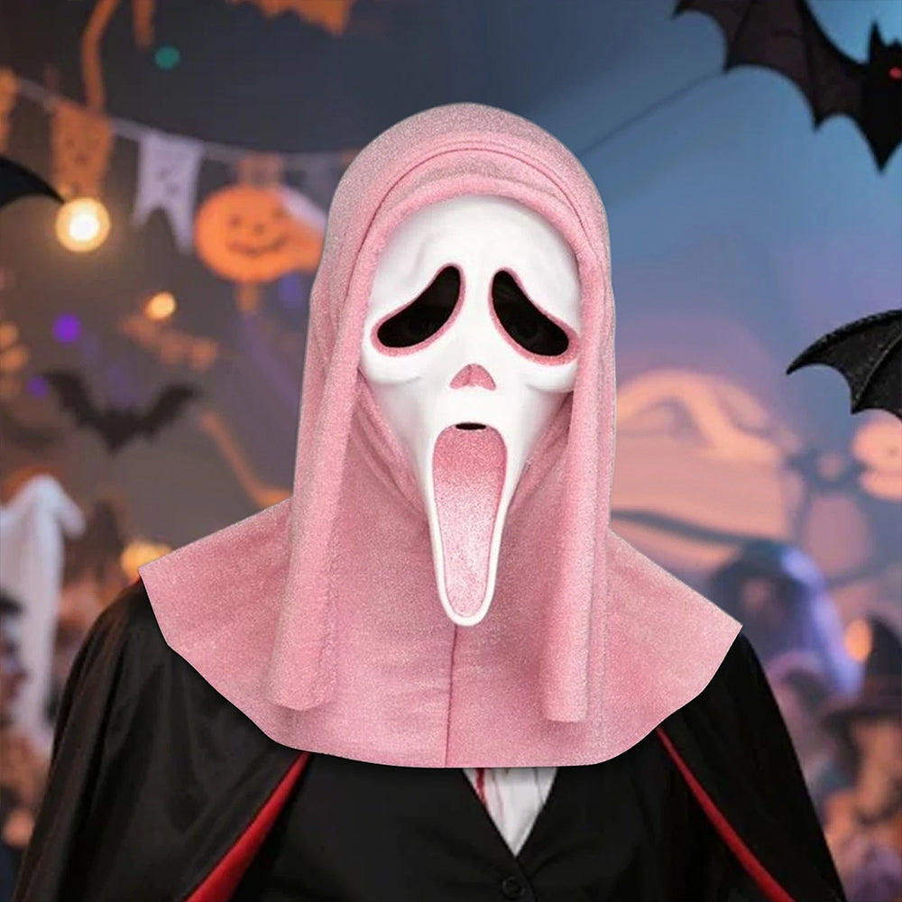 Pink Ghost Face Ghostface Lives Pink Glitter Mask Halloween Costume Scream World
