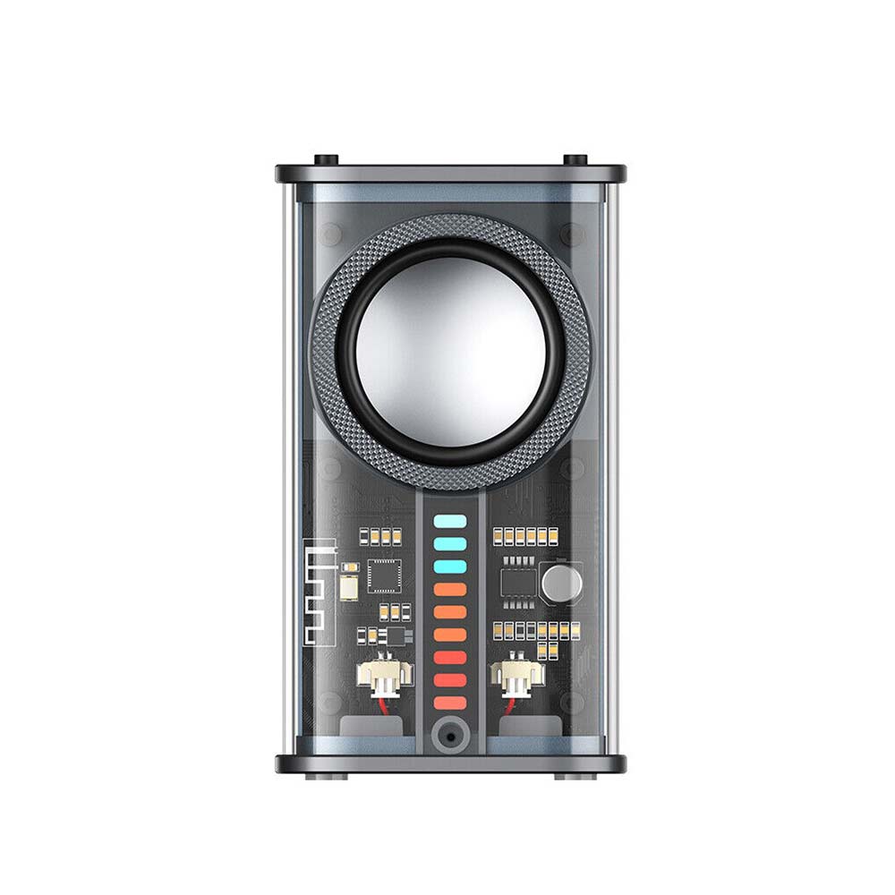 Transparent Mecha Mini Wireless Bluetooth5.0 Speaker Bass Micro Portable Speaker