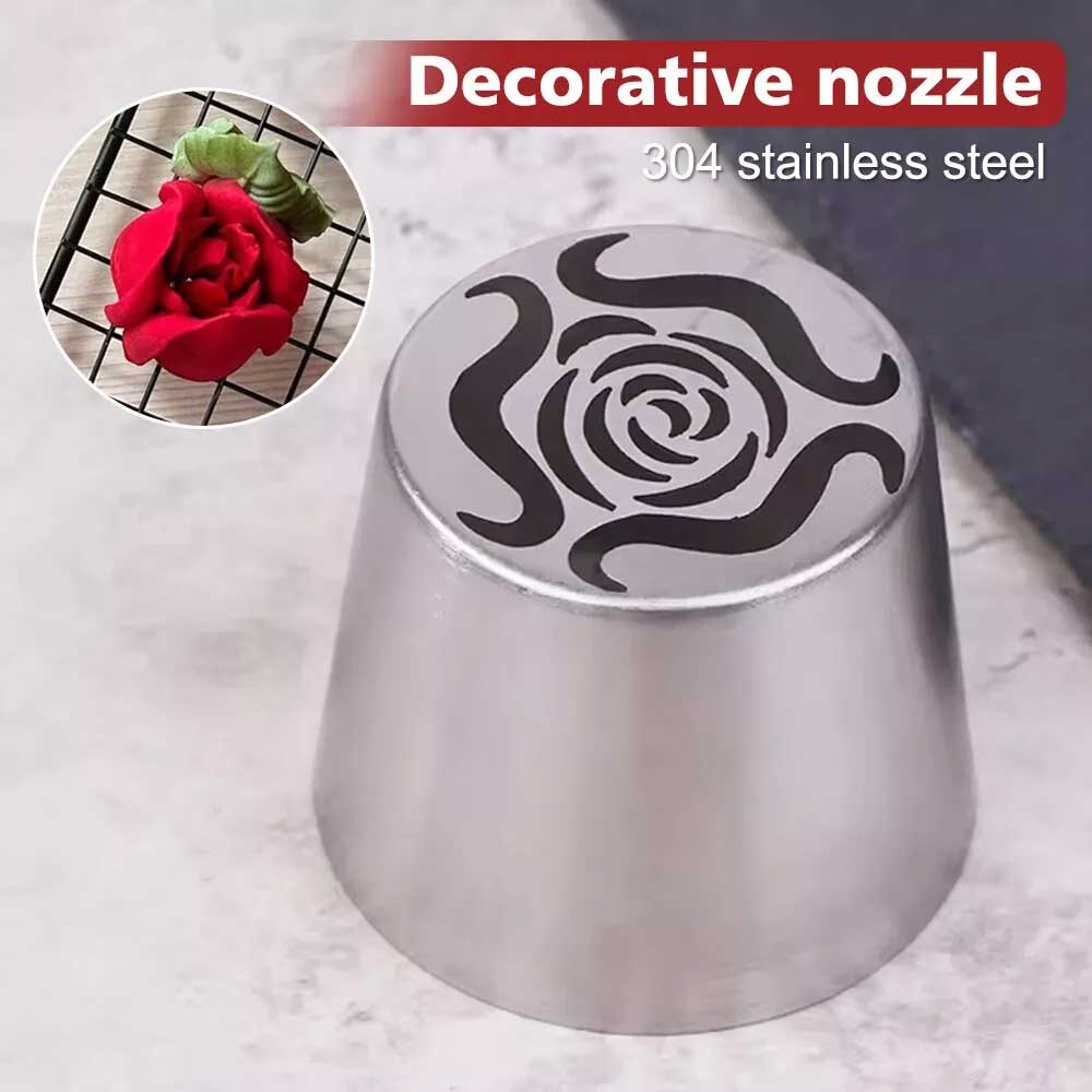 Stainless Steel XL Rosebuds Russian Flower Icing Tip Pastry Piping Nozzle DIY