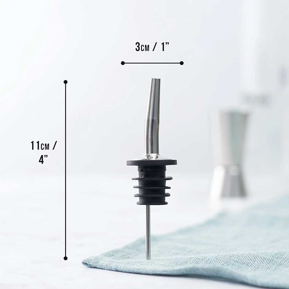 10 x Stainless Steel Bottle Spouts Oil Wine Liquor Pourer Dispenser Pour Stopper
