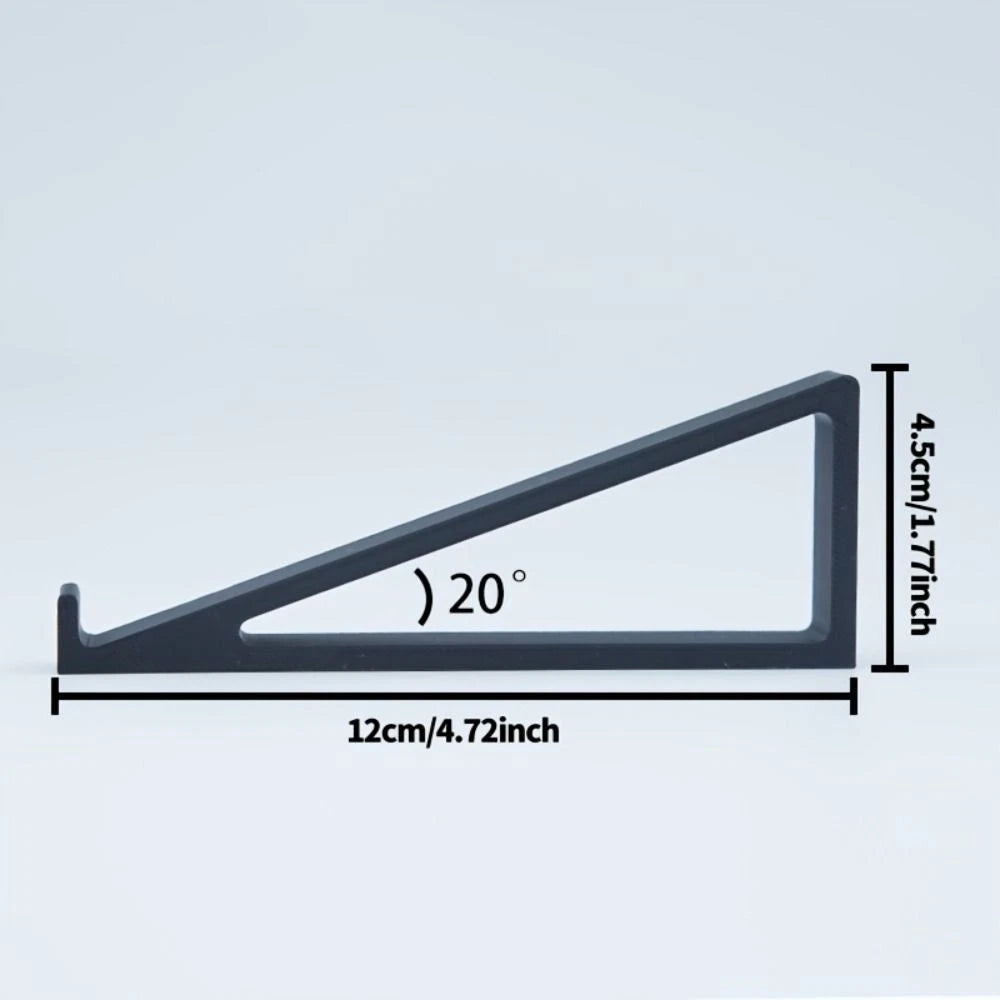 1 Pair Black Keyboard & Monitor Stands - Anti-Slip Laptop Riser, Portable Desk Organizer