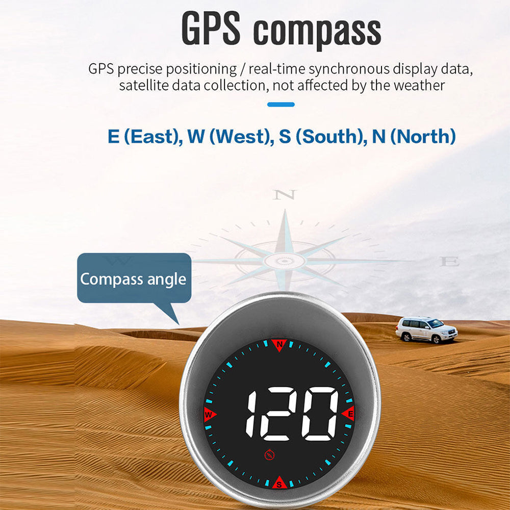 Universal Car Head Up Display G5 HUD GPS Speedometer Speed Warning Alarm