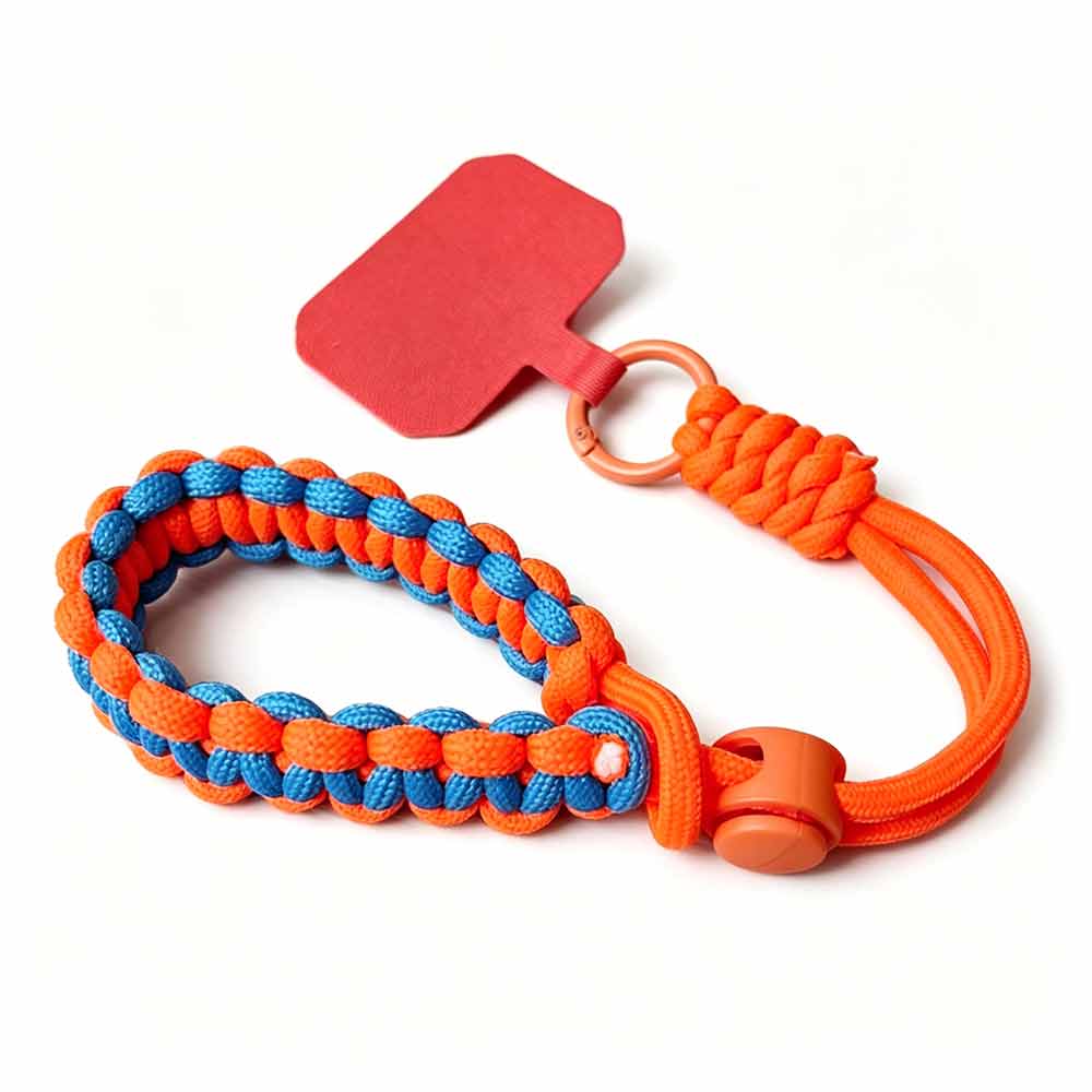Handwoven Adjustable Mobile Phone Lanyard – Universal Wrist Strap for Outdoor Sports