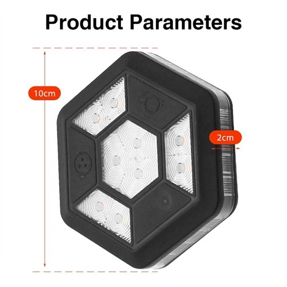 360° Rotating LED Magnetic Car Warning Light - Rechargeable Flashing Safety Beacon