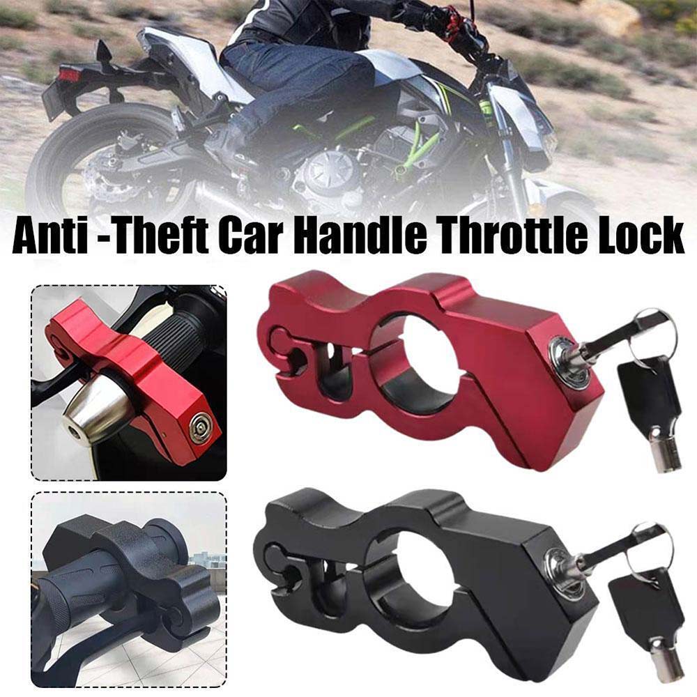 Motorbike Handlebar Throttle Grip Safety Lock Bike  Scooter Anti-Theft Brake