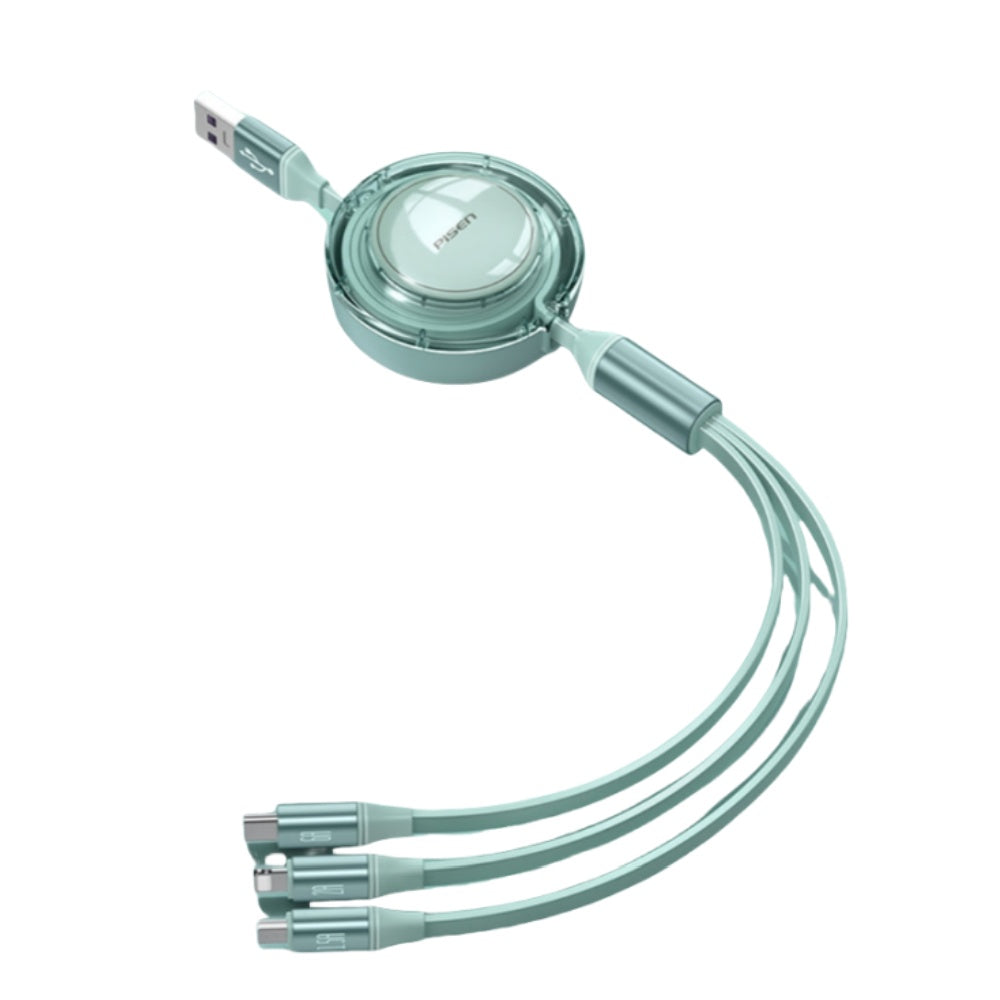 Pisen Quick series 3 in 1  data cable 1.2m (Green)