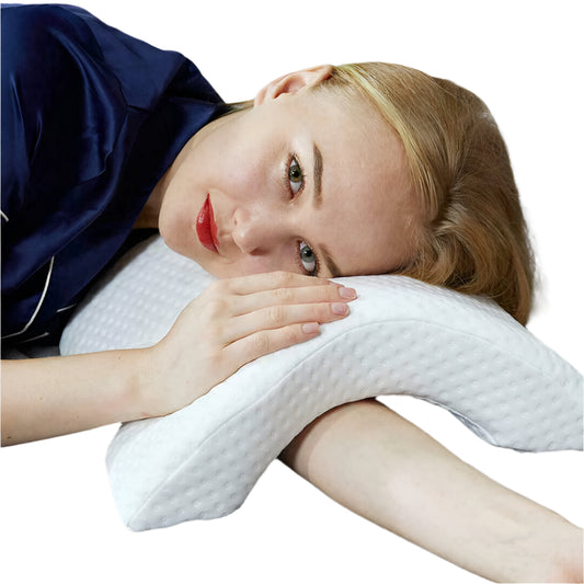 Tunnel Shaped Slow Rebound Arm Cuddling Memory Foam Pillow Health Care Curved