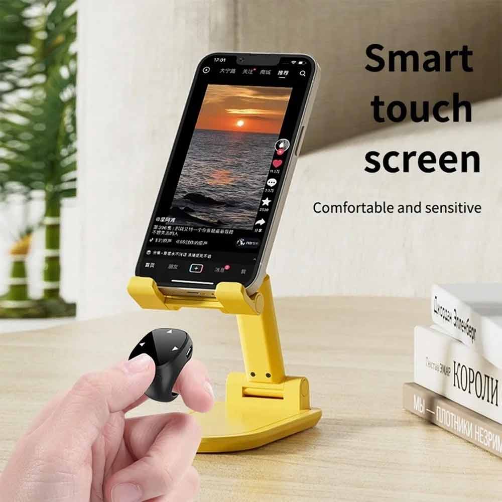 Bluetooth 5.3 Scrolling Ring – TikTok Remote Selfie Page Turner for Phones