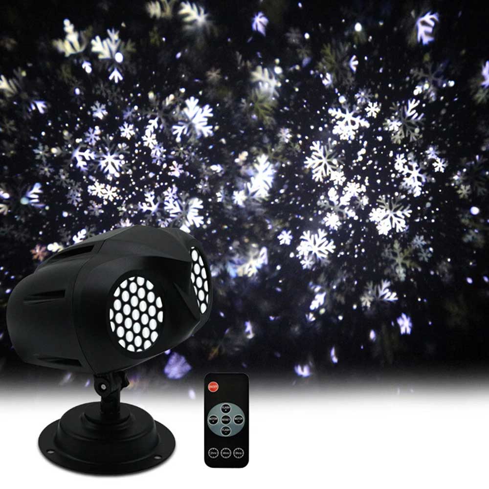Dual-Lens Owl Snowflake Laser Projector | IP65 Waterproof Outdoor Christmas Light with Remote & Timer