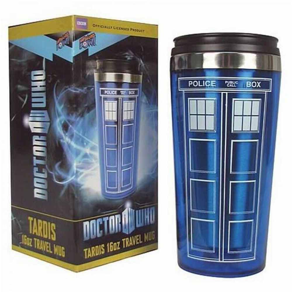 16oz Bottle Doctor Who Travel Coffee Mug TARDIS Insulated Tumbler Cup