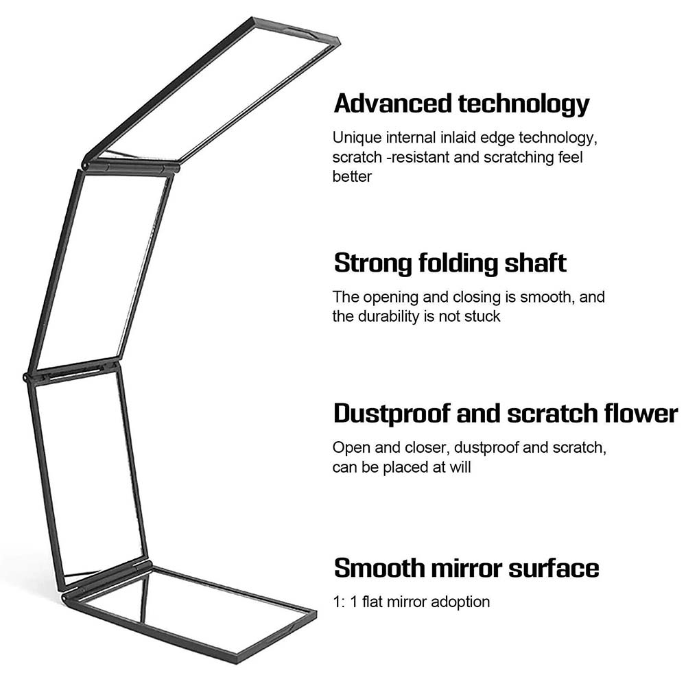 4-Way Mirror 360° Adjustable Haircut Tool - Telescopic Foldable Self Haircut Mirror