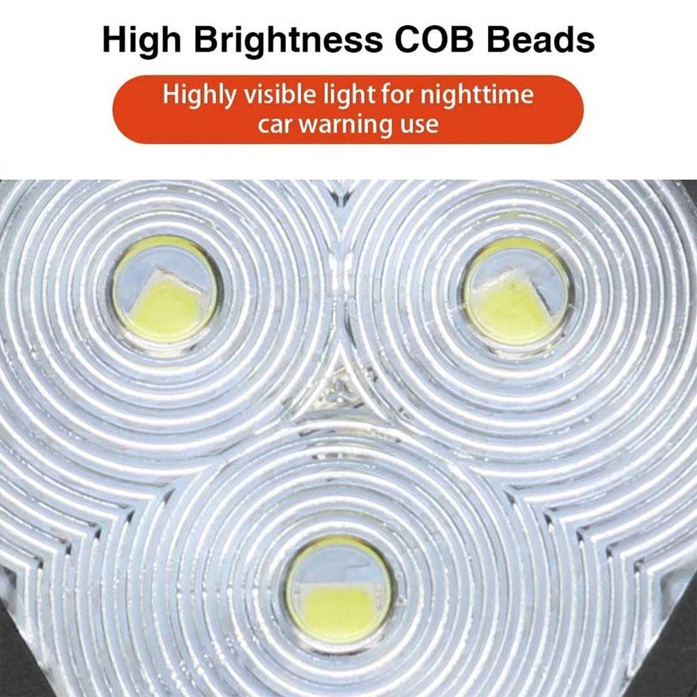 360° Rotating LED Magnetic Car Warning Light - Rechargeable Flashing Safety Beacon