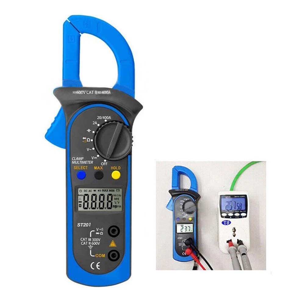 Protable Digital Multimeter Clamp Amp Meter OHM AC Current Voltage Tester Probe