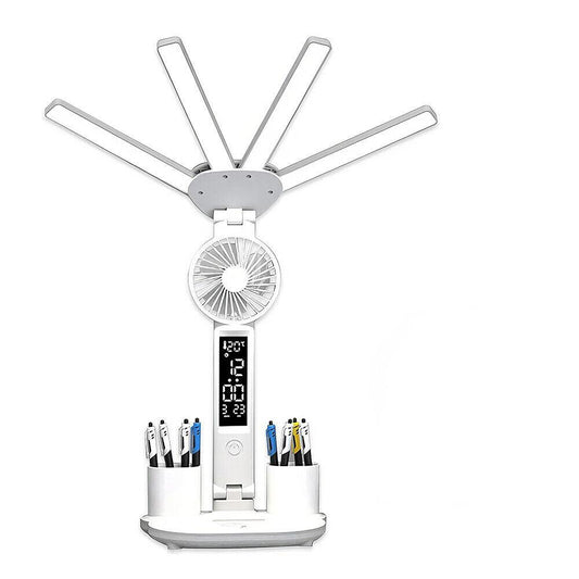 4 IN 1 LED Desk Lamp with Fan Dimmable Reading Lamp Reading Table Night Light