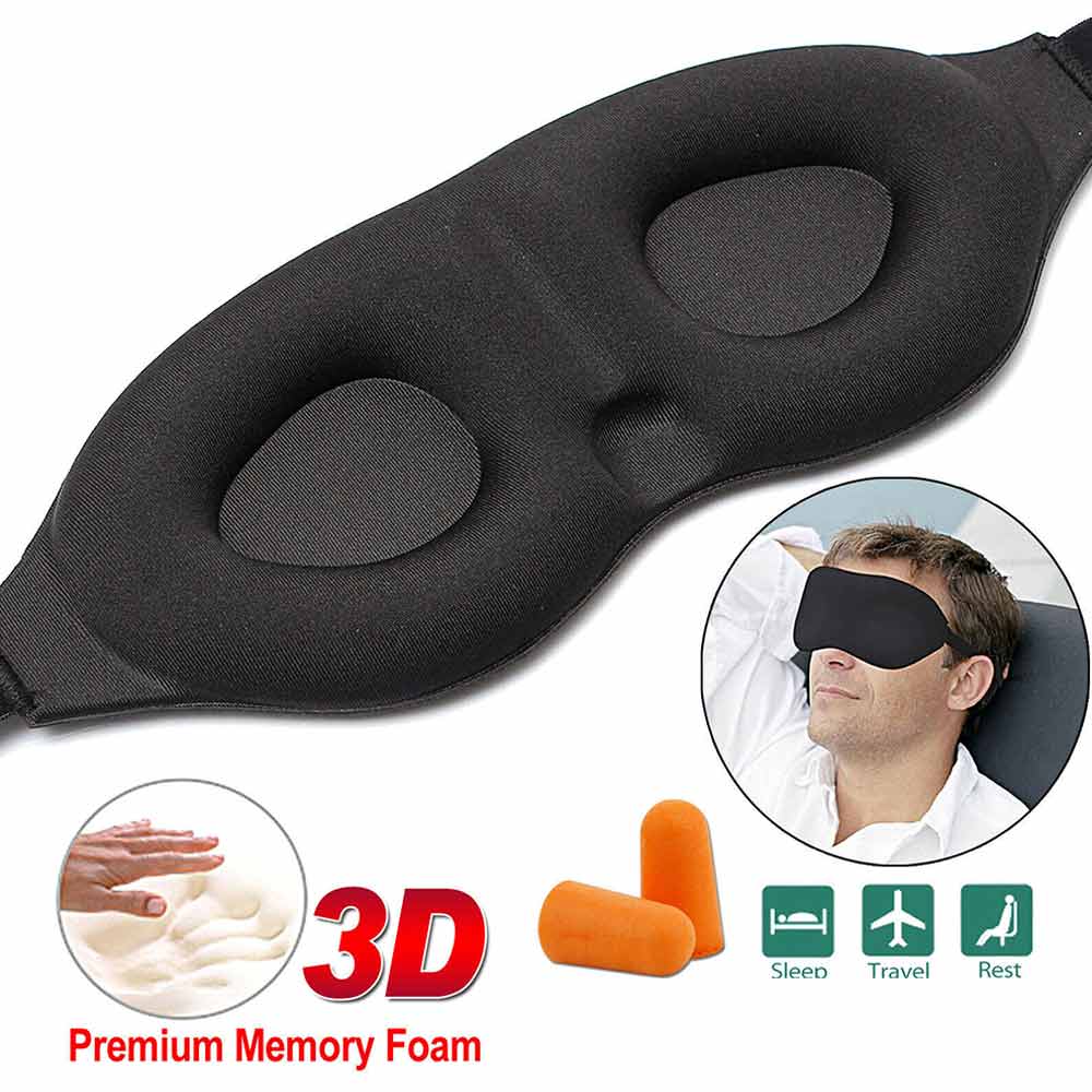 Travel Sleep Eye Mask soft 3D Memory Foam Padded Shade Cover Sleeping Blindfold