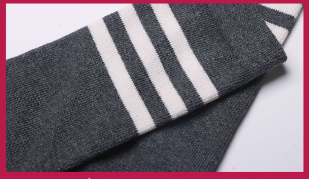 Non-Slip Women's Yoga Socks – Mid-Calf Striped for Indoor Floor & Pilates