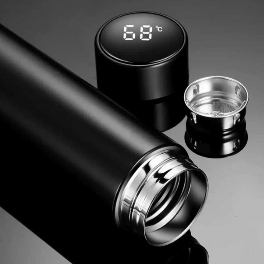 Stainless Steel Vacuum Cup Smart Insulated Mug Thermos Bottle LED Display 500ml