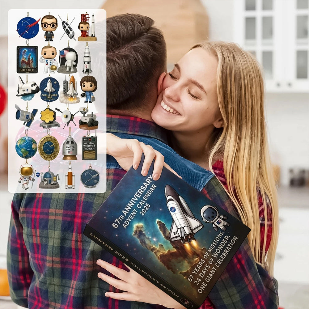 2025 NASA Space Adventure Advent Calendar - 2D Acrylic Pendant Countdown