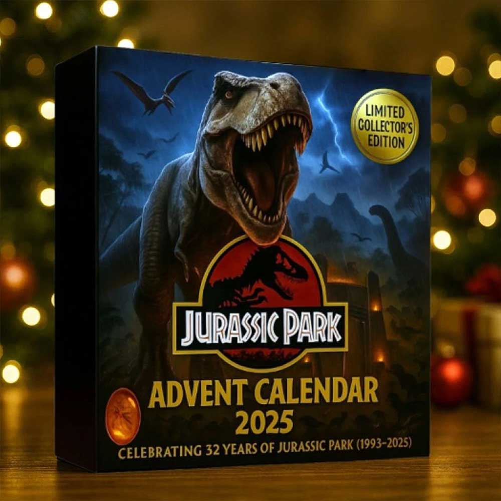 Jurassic Park 2025 Advent Calendar - 24 Days of Prehistoric Countdown with 2D Dinosaur Acrylic Ornaments