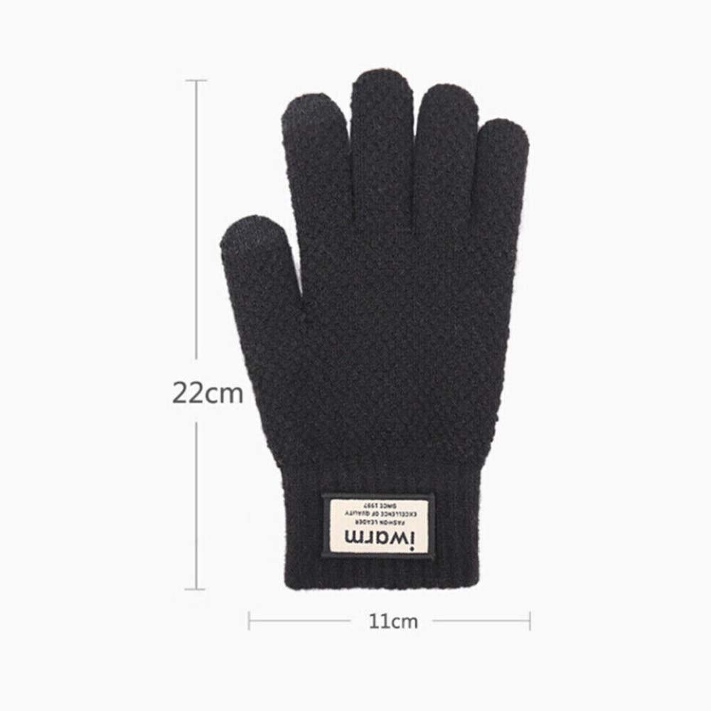 Women Men Winter Gloves Warm Knitted Mittens Touch Screen Mobile Phone Non-slip