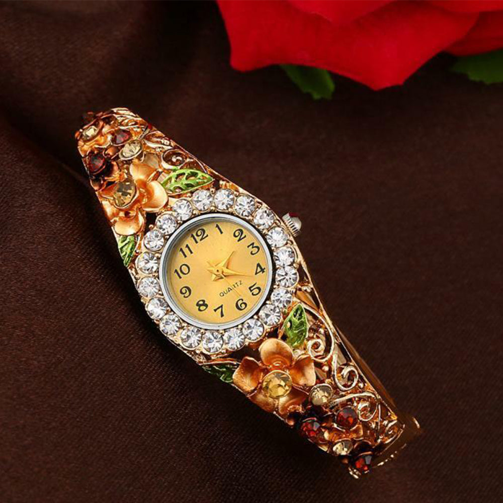Women's Fashion Luxury Rhinestone Bracelet Watch Ladies Analog Wrist Watches