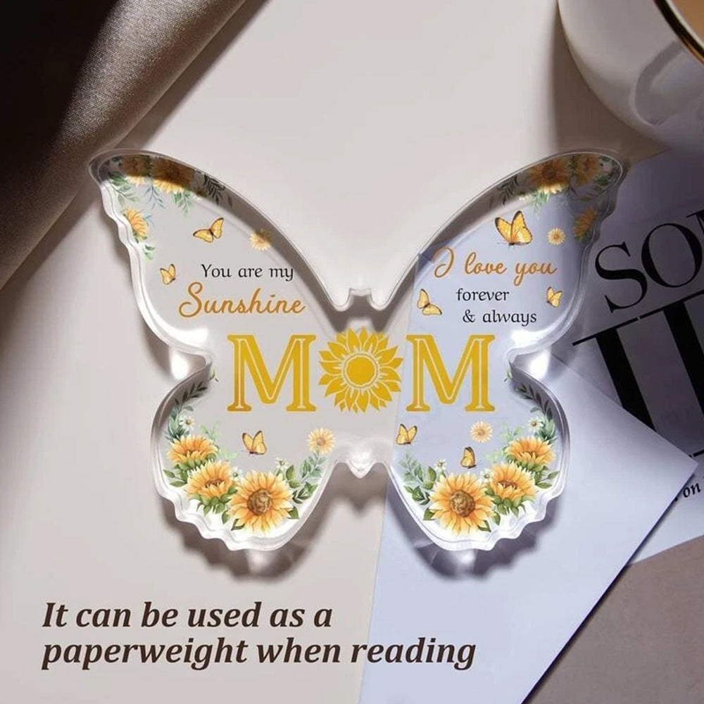 Butterfly Acrylic Plaque  for Mum  - Heartfelt Gift for Mother's Day & Christmas