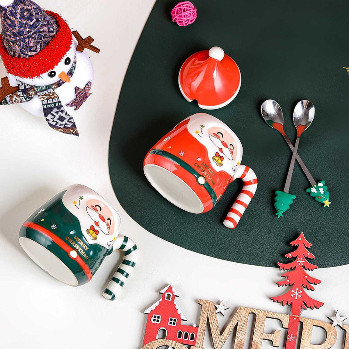 Christmas Coffee Mug – 400ml Ceramic Santa Cup with Gift Box for Xmas