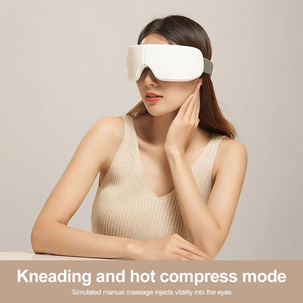 Eye Massager with Heat - Bluetooth Music Heated Eye Mask for Relax & Strain Relief