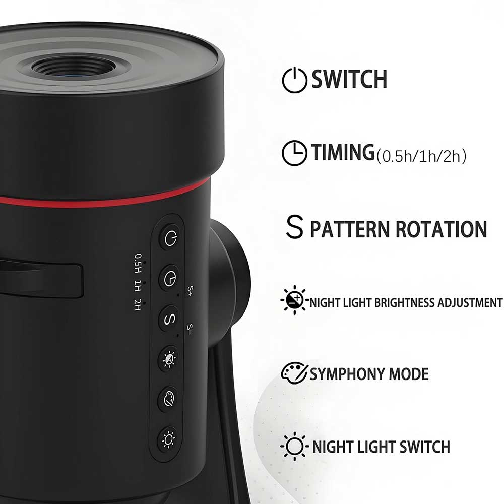 Galaxy Night Light Projector – HD Planetarium with 10 Films & Rotation Speed
