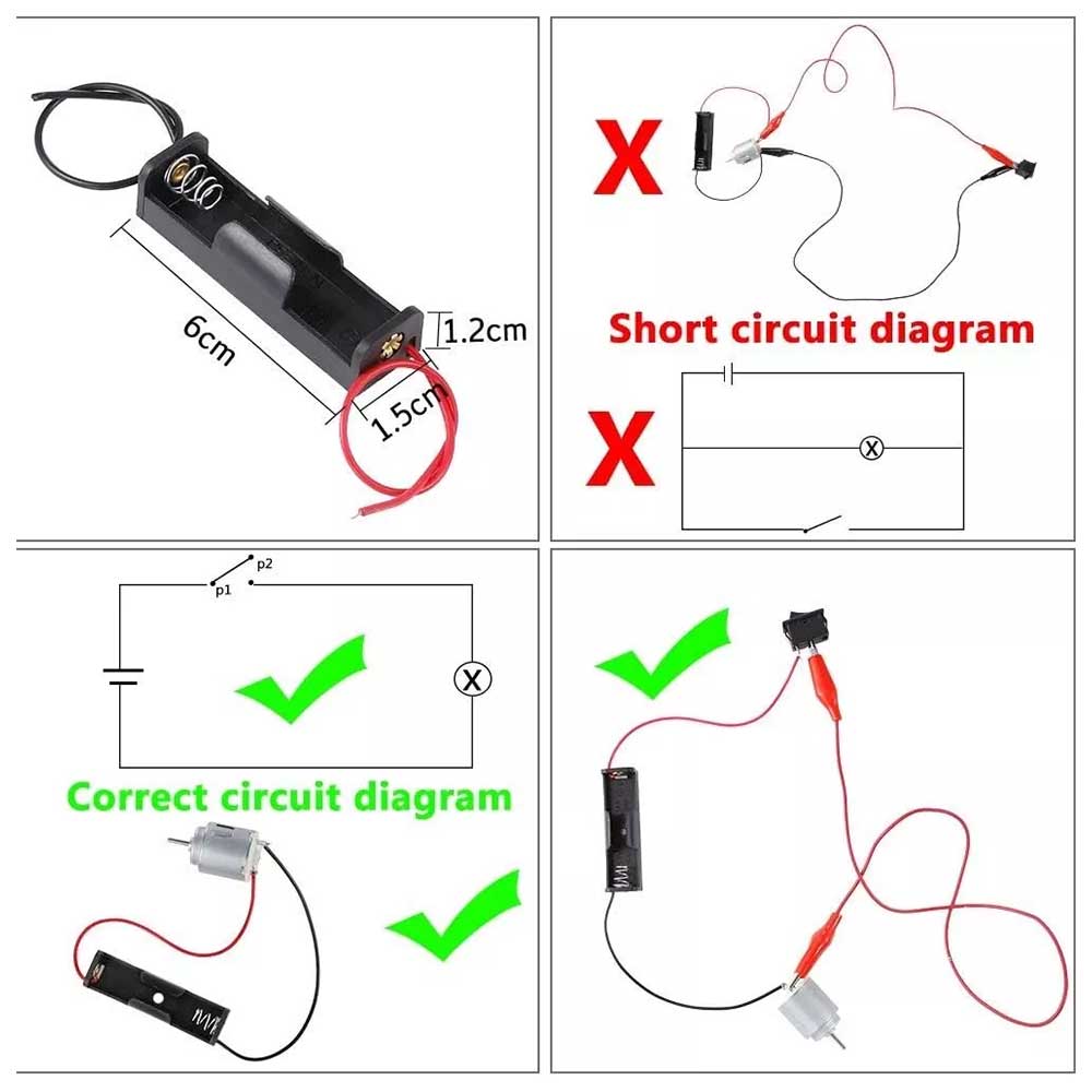 Electric Circuit Motor Kit | STEM Science Experiment Educational Montessori Toy for Kids 8+