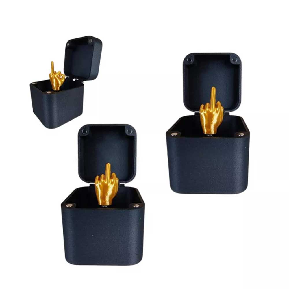 Middle Finger Surprise Gift Box, Christmas Novelty Fun Prank Toy Xmas Gift Funny