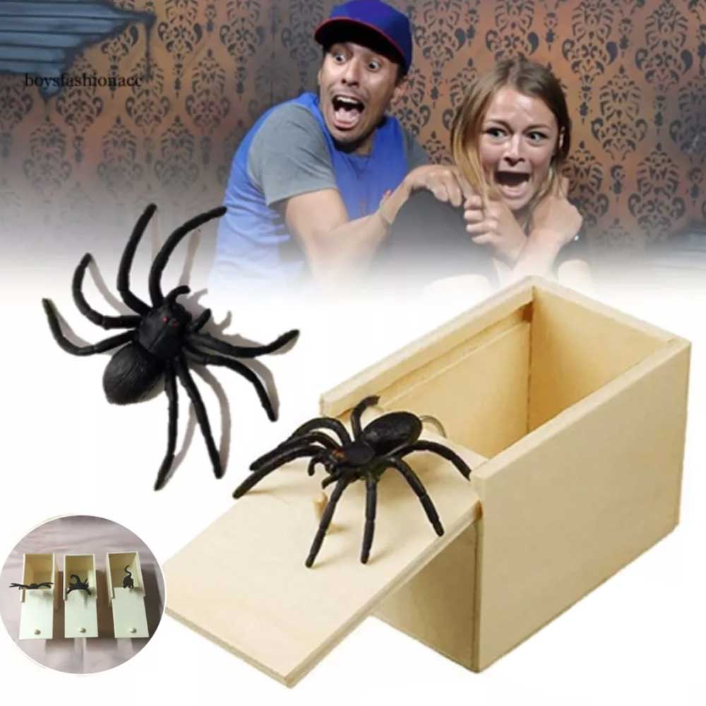 Halloween Prank Spider Scare Box – Hidden Trick Toy, Joke Case for Fun & Laughs