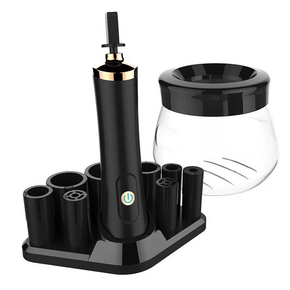 Electric Makeup Brush Cleaner & Dryer Set - Auto Spin Clean Quick Dry Machine