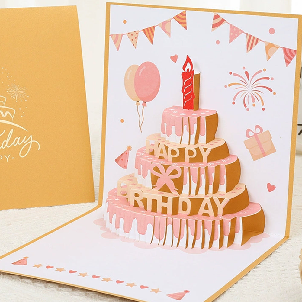 Auto Musical 3D Pop-Up Birthday Card – LED Light Up Cake with Voice Recorder & Fireworks