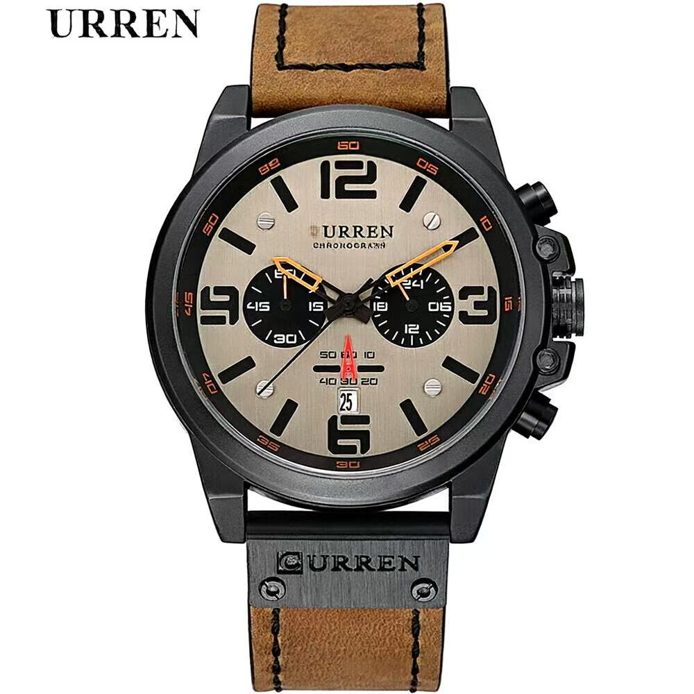 CURREN 8314 Men Military Sport Wristwatch Quartz Calendar Silicone Strap Casual Outdoor Watch