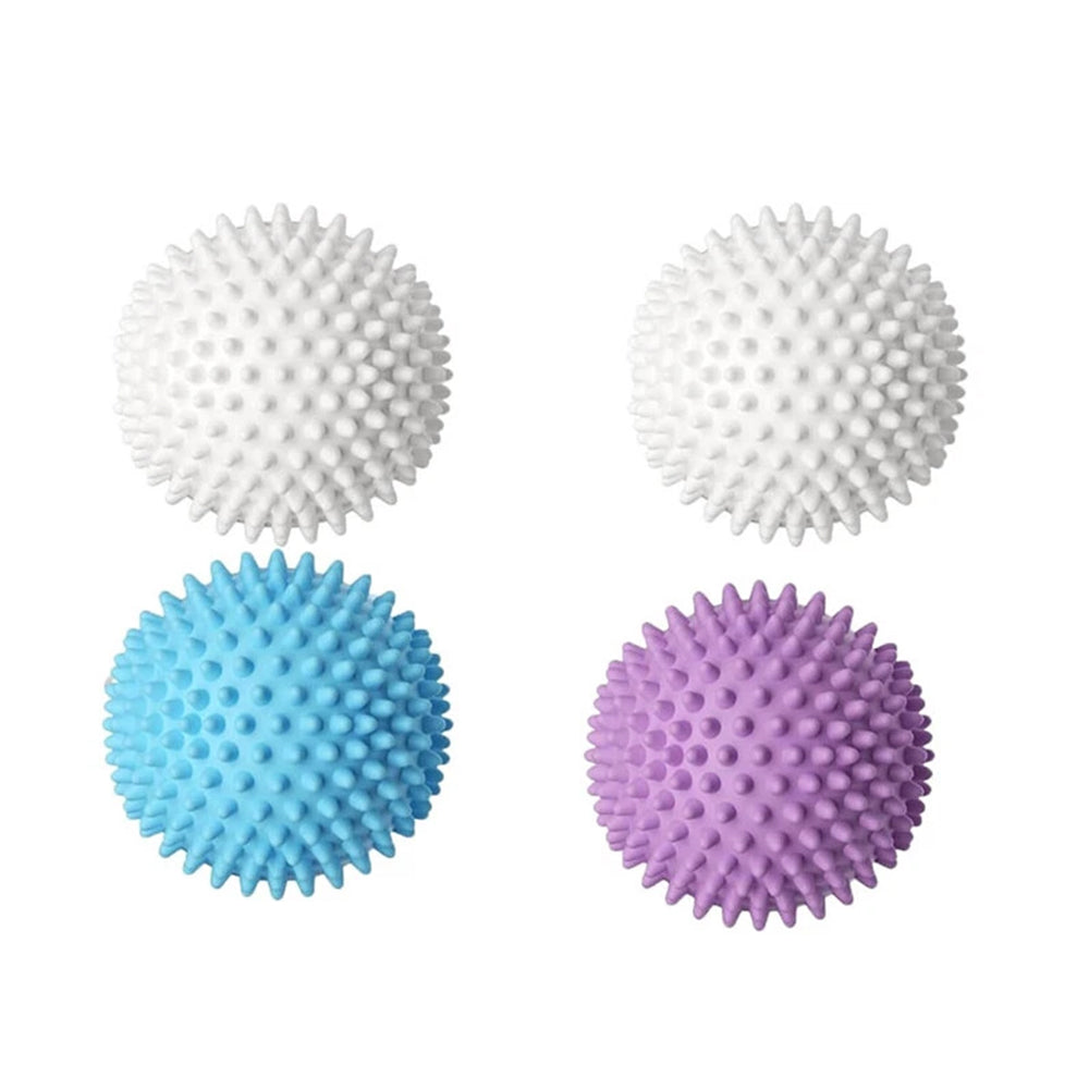 4-Pack Reusable Dryer Balls | Plastic Laundry Softener Balls for Washing Machine & Tumble Dryer