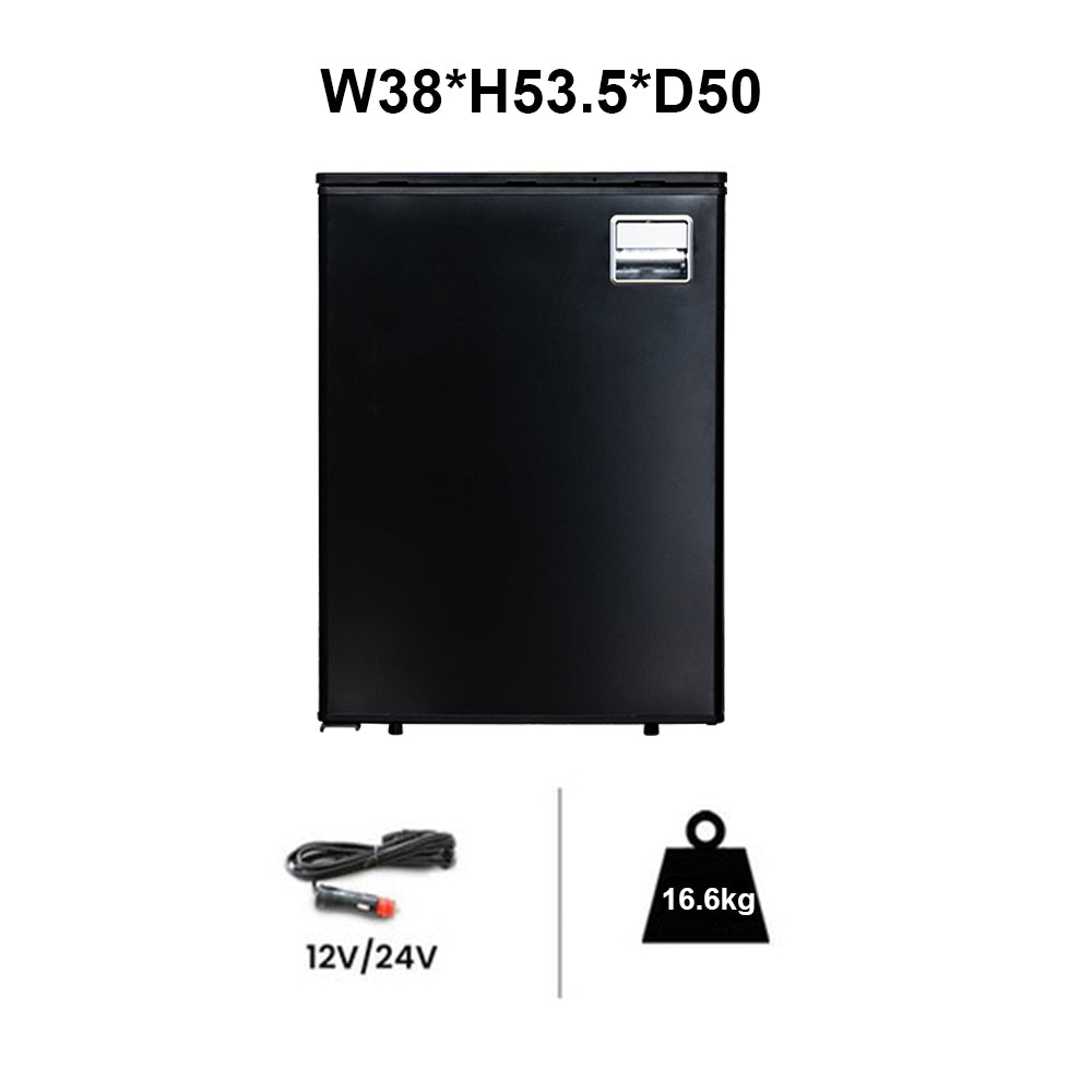 50L Portable Upright Fridge Freezer - 12V/24V DC Compressor Refrigerator for RV, Boat, Truck & Off-Grid Use