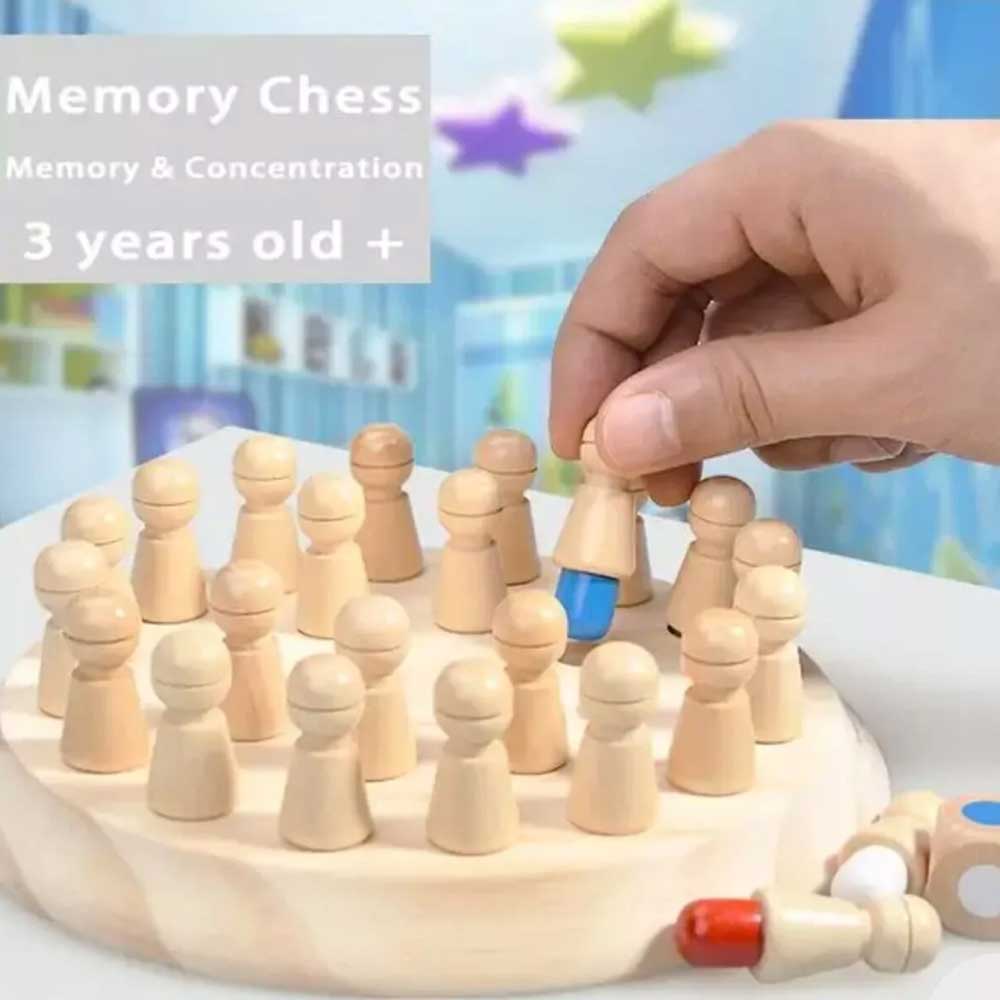 Colour Game Board Puzzle Wooden Memory Match Stick ChessMontessori Edu for Kids