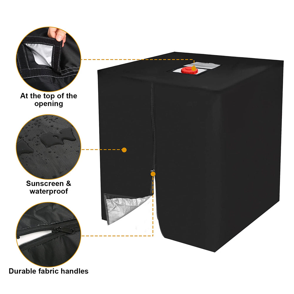 Heavy Duty IBC Water Tank Cover Waterproof For 1000L Container Sun UV Protective