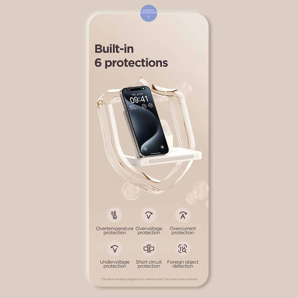 PISEN 30W Magnetic Wireless Power Bank - 10000mAh with Foldable Stand, 15W MagSafe Charging & PD Fast Charge